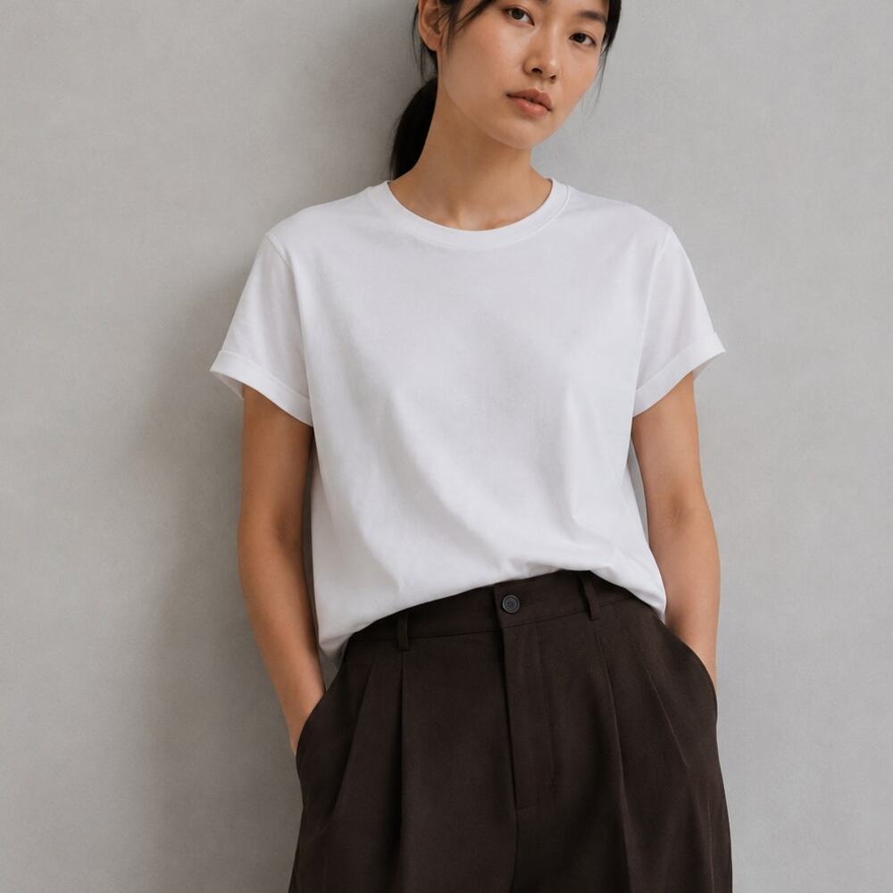 Cariloha Crew Tee Womens L White Short Sleeve Relaxed Casual NWT